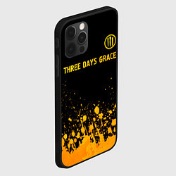 Чехол для iPhone 12 Pro Three Days Grace - gold gradient посередине, цвет: 3D-черный — фото 2
