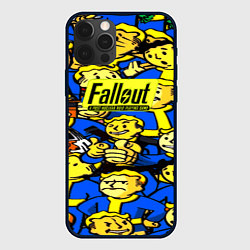 Чехол для iPhone 12 Pro Fallout logo game, цвет: 3D-черный