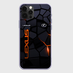 Чехол для iPhone 12 Pro Lexus - плиты с эффектом свечения, цвет: 3D-светло-сиреневый