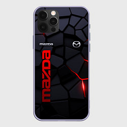 Чехол для iPhone 12 Pro Mazda - плиты с эффектом свечения, цвет: 3D-светло-сиреневый