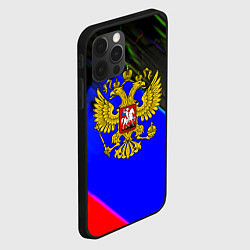 Чехол для iPhone 12 Pro Герб РФ патриотический стиль, цвет: 3D-черный — фото 2