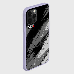Чехол для iPhone 12 Pro N7 - mass effect monochrome, цвет: 3D-светло-сиреневый — фото 2