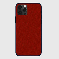 Чехол для iPhone 12 Pro Однотонный тёмно-красный текстура, цвет: 3D-черный
