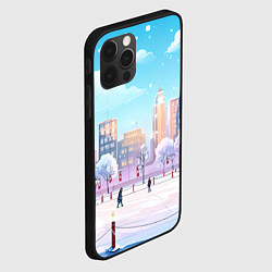 Чехол для iPhone 12 Pro Снежный городок, цвет: 3D-черный — фото 2