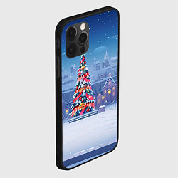 Чехол для iPhone 12 Pro Новогодняя нарядная елка, цвет: 3D-черный — фото 2