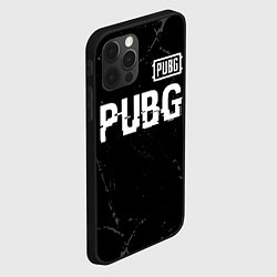 Чехол для iPhone 12 Pro PUBG glitch на темном фоне посередине, цвет: 3D-черный — фото 2