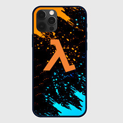 Чехол для iPhone 12 Pro Half Life logo краски, цвет: 3D-черный