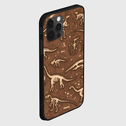 Чехол для iPhone 12 Pro Dinosaurs bones, цвет: 3D-черный — фото 2