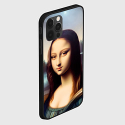 Чехол для iPhone 12 Pro Нейросеть - азиатская Мона Лиза, цвет: 3D-черный — фото 2