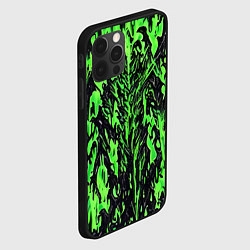 Чехол для iPhone 12 Pro Демонический доспех зелёный, цвет: 3D-черный — фото 2