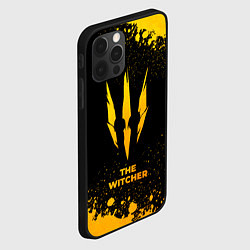 Чехол для iPhone 12 Pro The Witcher - gold gradient, цвет: 3D-черный — фото 2