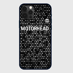Чехол для iPhone 12 Pro Motorhead glitch на темном фоне посередине, цвет: 3D-черный