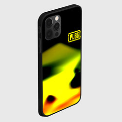 Чехол для iPhone 12 Pro PUBG gold abstraction steel geometry, цвет: 3D-черный — фото 2