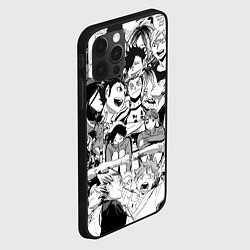 Чехол для iPhone 12 Pro Коллаж по аниме Волейбол, цвет: 3D-черный — фото 2