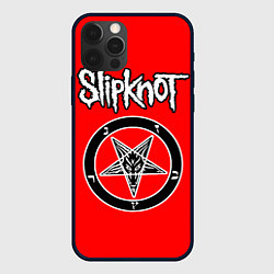 Чехол для iPhone 12 Pro Slipknot пентаграмма, цвет: 3D-черный