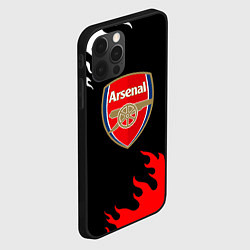 Чехол для iPhone 12 Pro Arsenal fc flame, цвет: 3D-черный — фото 2