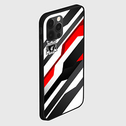 Чехол для iPhone 12 Pro Ливерпуль - абстракция, цвет: 3D-черный — фото 2