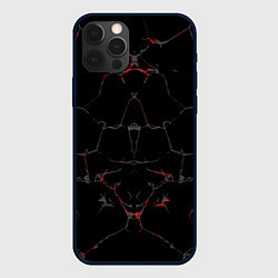 Чехол iPhone 12 Pro Черные текстуры и трещины