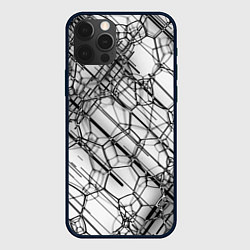 Чехол для iPhone 12 Pro Зеркальные узоры, цвет: 3D-черный