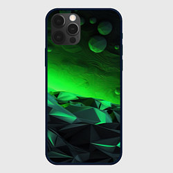 Чехол для iPhone 12 Pro Абстрактное эхо зелени, цвет: 3D-черный