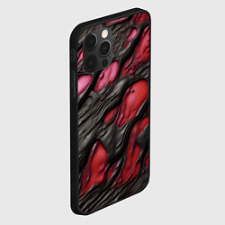 Чехол для iPhone 12 Pro Красная текучая субстанция, цвет: 3D-черный — фото 2