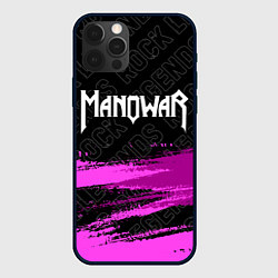 Чехол для iPhone 12 Pro Manowar rock legends посередине, цвет: 3D-черный