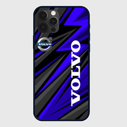 Чехол для iPhone 12 Pro Volvo - Синий спортивный, цвет: 3D-черный