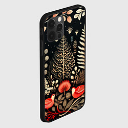 Чехол для iPhone 12 Pro Елочные узоры нового года, цвет: 3D-черный — фото 2