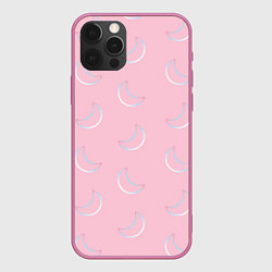 Чехол для iPhone 12 Pro Розовая луна, цвет: 3D-малиновый