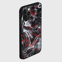 Чехол для iPhone 12 Pro Красные узоры, цвет: 3D-черный — фото 2