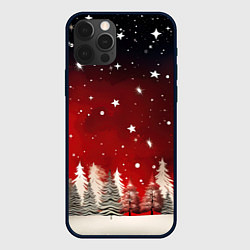 Чехол для iPhone 12 Pro Морозное утро в деревне, цвет: 3D-черный