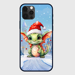 Чехол для iPhone 12 Pro Дракон зимние дни, цвет: 3D-черный