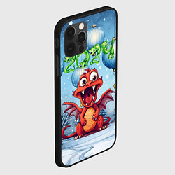Чехол для iPhone 12 Pro Красный дракон 2024, цвет: 3D-черный — фото 2