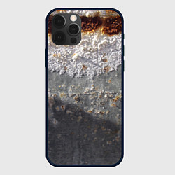 Чехол для iPhone 12 Pro Коррозия металла гранж текстура, цвет: 3D-черный