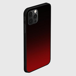 Чехол для iPhone 12 Pro Градиент от тёмного до тёмно красного, цвет: 3D-черный — фото 2