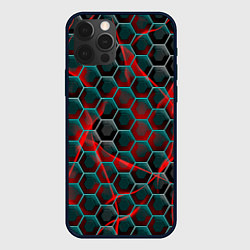 Чехол для iPhone 12 Pro Нано шестиугольник, цвет: 3D-черный