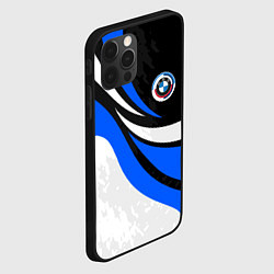 Чехол для iPhone 12 Pro BMW - синяя абстракция, цвет: 3D-черный — фото 2