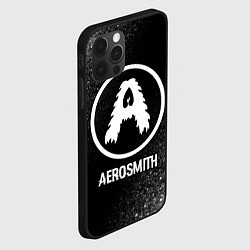 Чехол для iPhone 12 Pro Aerosmith glitch на темном фоне, цвет: 3D-черный — фото 2