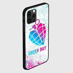 Чехол для iPhone 12 Pro Green Day neon gradient style, цвет: 3D-черный — фото 2