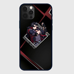 Чехол для iPhone 12 Pro Ризли в ромбе, цвет: 3D-черный