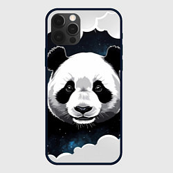 Чехол для iPhone 12 Pro Панда портрет, цвет: 3D-черный