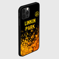 Чехол для iPhone 12 Pro Linkin Park - gold gradient посередине, цвет: 3D-черный — фото 2