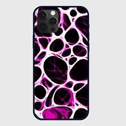 Чехол для iPhone 12 Pro Розовая морская волна, цвет: 3D-черный