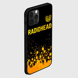 Чехол для iPhone 12 Pro Radiohead - gold gradient посередине, цвет: 3D-черный — фото 2