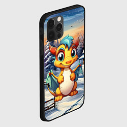 Чехол для iPhone 12 Pro Миниатюрный представитель зимы дракончик, цвет: 3D-черный — фото 2