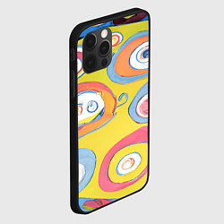 Чехол для iPhone 12 Pro Хиппи арт, цвет: 3D-черный — фото 2