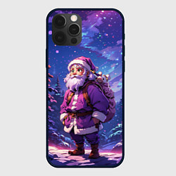 Чехол для iPhone 12 Pro Cartoon Santa, цвет: 3D-черный