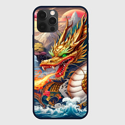 Чехол для iPhone 12 Pro Dragon tattoo - irezumi, цвет: 3D-черный