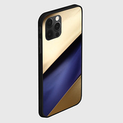 Чехол для iPhone 12 Pro Фиолетовая вставка на золотом фоне, цвет: 3D-черный — фото 2