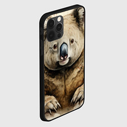 Чехол для iPhone 12 Pro Коала в стиле диаграмм Давинчи, цвет: 3D-черный — фото 2